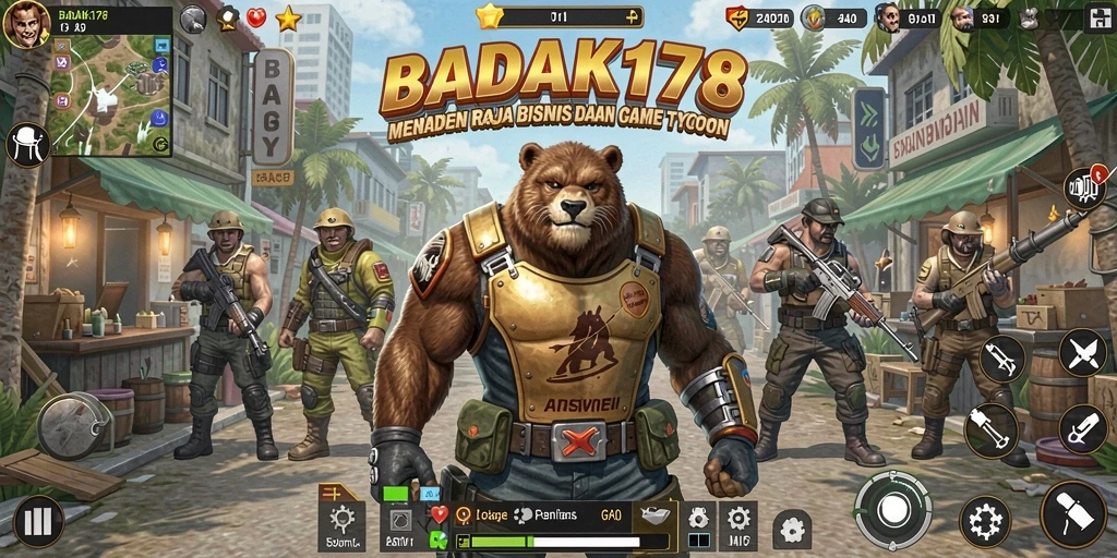 Tampilan gameplay BADAK178 menunjukkan pengelolaan bisnis yang menarik.