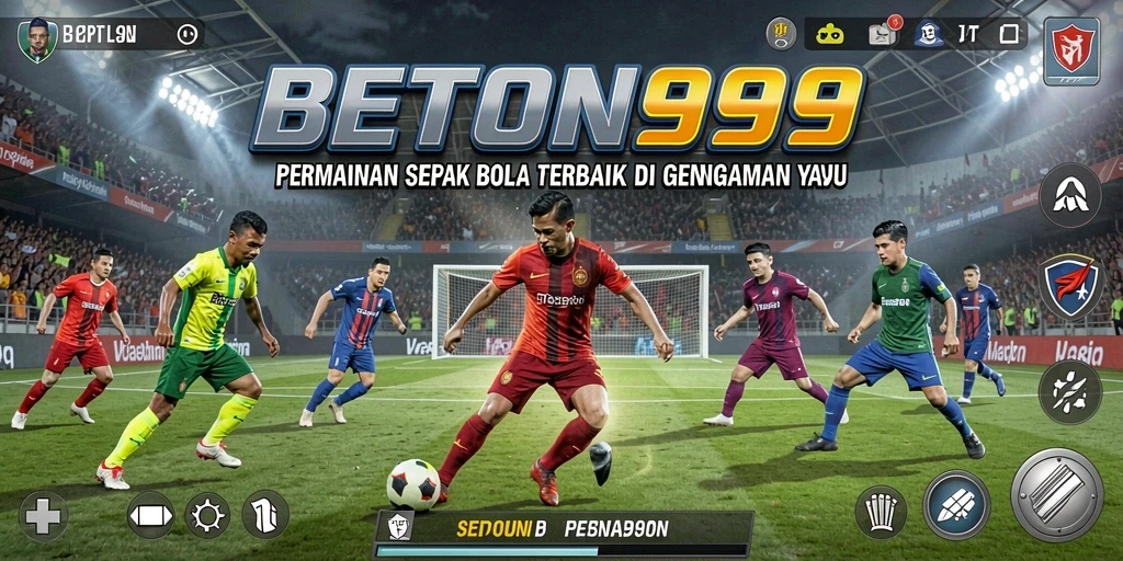Tampilan aksi seru dari game sepak bola BETON999.
