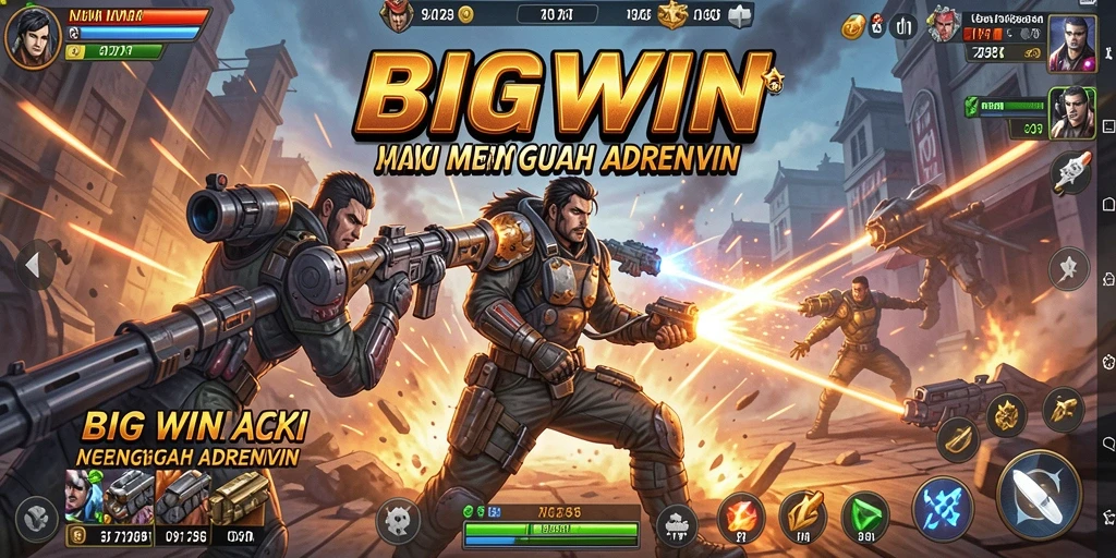 Tampilan action yang mendebarkan di BIGWIN saat pertempuran berlangsung.
