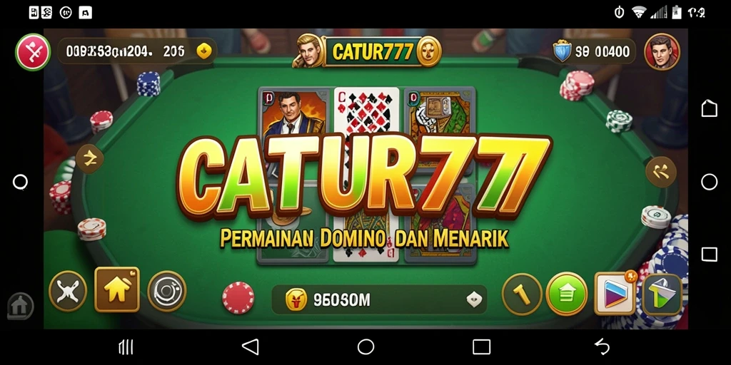 Screenshot utama CATUR777 menampilkan gameplay Domino yang mengasyikkan.
