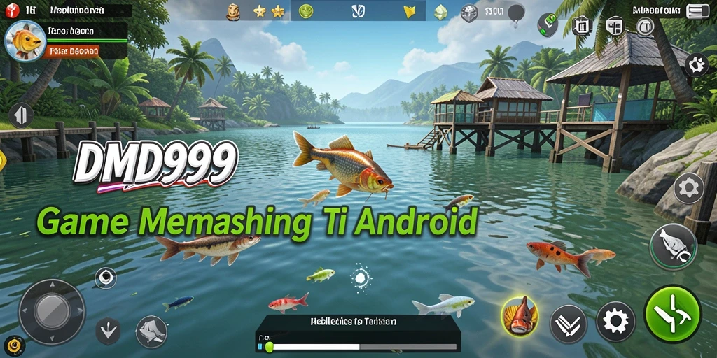 Tampilan menarik dari gameplay DMD999 yang menunjukkan momen memancing
