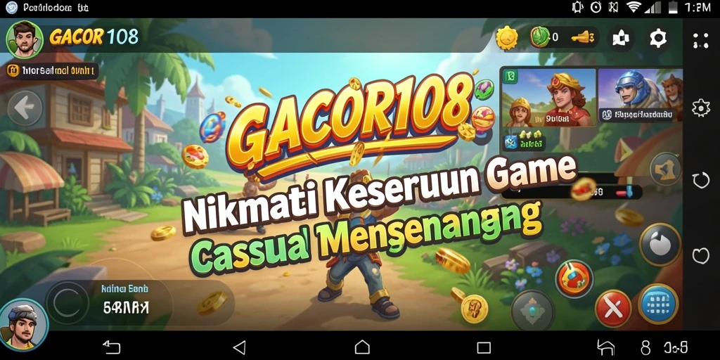 Tangkapan layar Gameplay seru GACOR108 yang penuh warna.