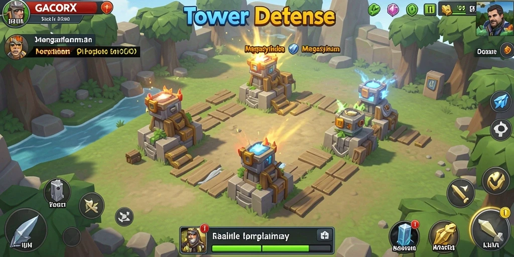 Gameplay Tower Defense yang mendebarkan dan strategi yang menantang.