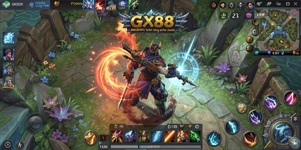 Screenshot GX88 menunjukkan aksi seru dalam gameplay MMORPG.