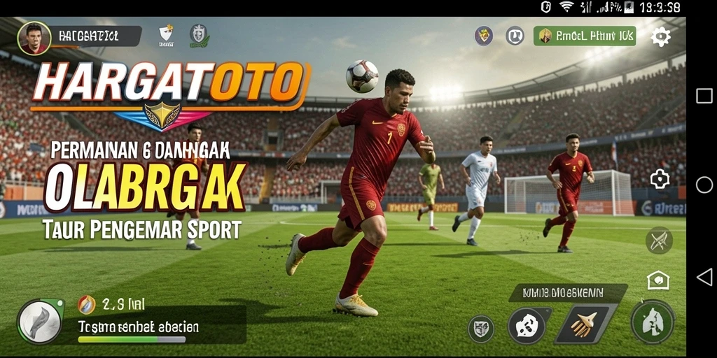 Screenshot HARGATOTO menampilkan aksi seru dalam permainan olahraga.