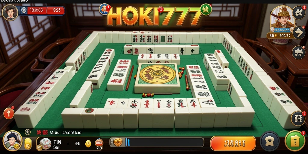 Screenshot HOKI777 menampilkan gameplay Mahjong yang menarik dan mendebarkan.