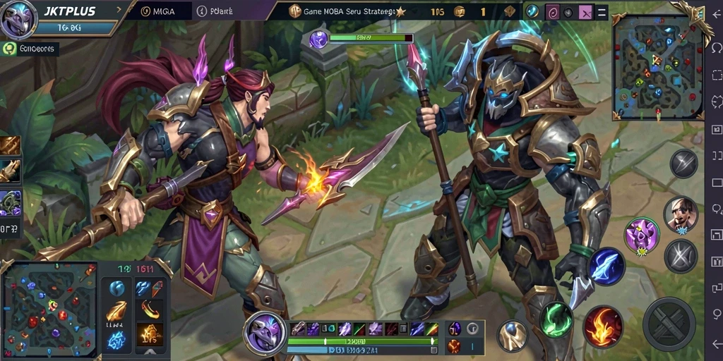 Screenshot gameplay JKTPLUS menampilkan strategi tim yang mendebarkan.