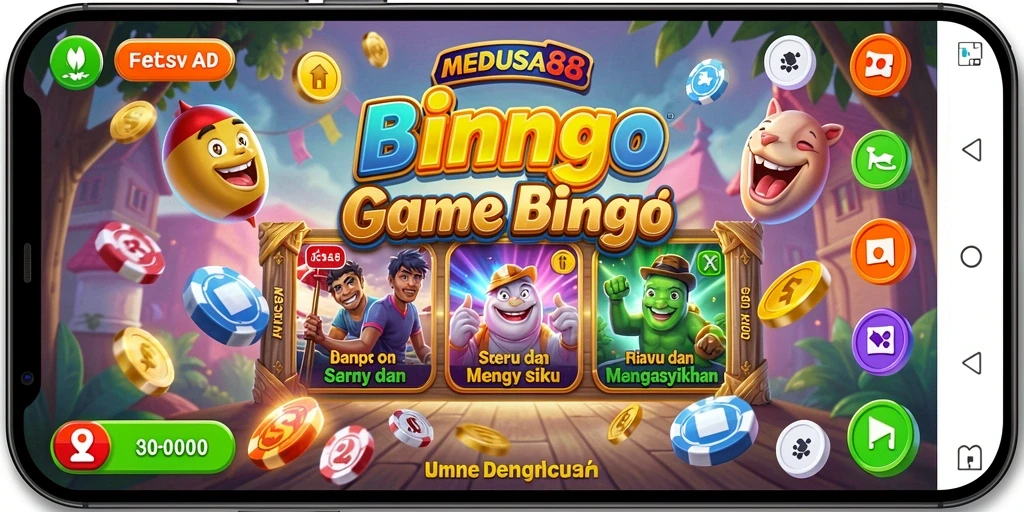 Tampilan gameplay menarik dari MEDUSA88 yang penuh warna.