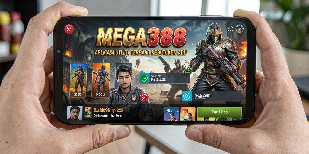 Tampilan utama aplikasi MEGA388 dengan fitur-fitur Utility.
