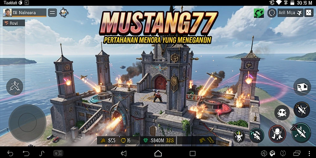 Gameplay dinamis dan menegangkan dalam Tower Defense MUSTANG77.