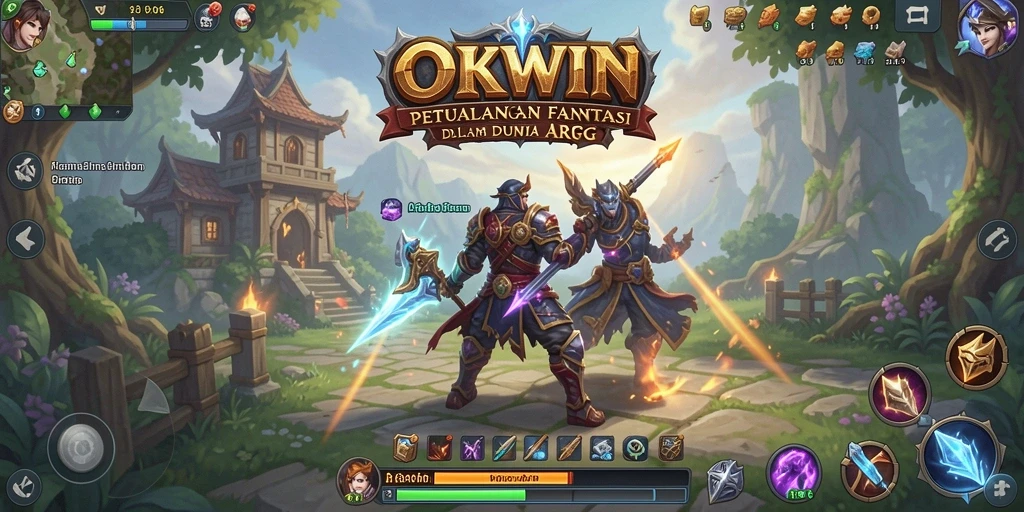 Tampilan gameplay <strong>OKWIN</strong> yang seru dan menantang dalam pertempuran ARPG.
