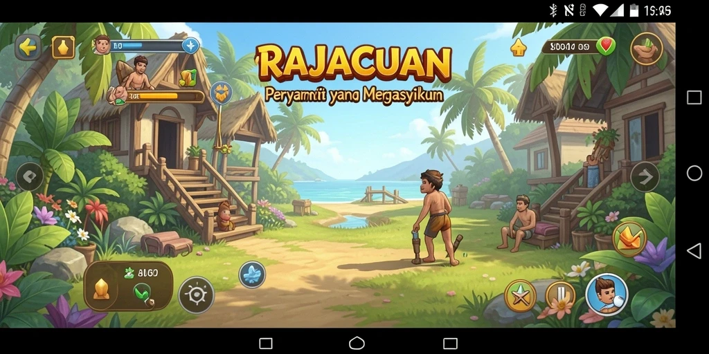 Tampilan gameplay RAJACUAN yang menyenangkan dan menarik.