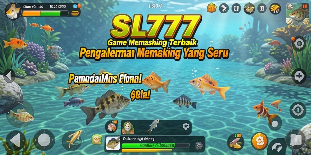 Tampilan menarik dari gameplay SL777 saat memancing ikan.