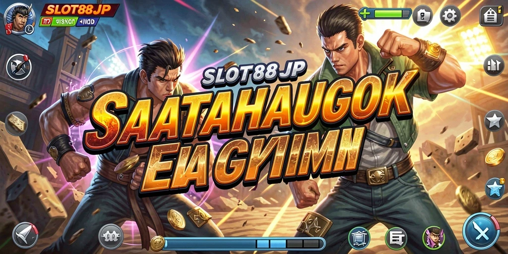 Tampilan gameplay <strong>SLOT88JP</strong> dengan pertarungan yang mendebarkan dan karakter yang beragam.