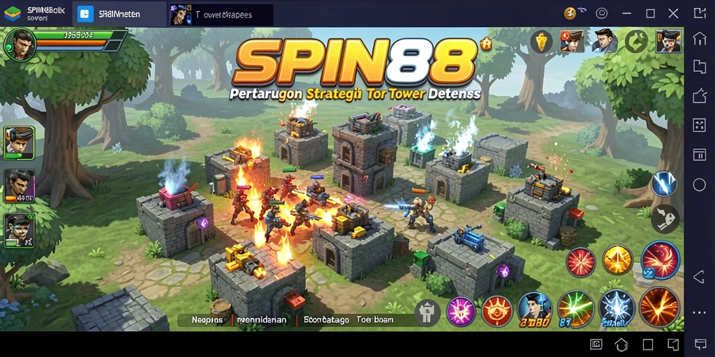 Tampilan gameplay menarik dari SPIN88 dalam genre Tower Defense.