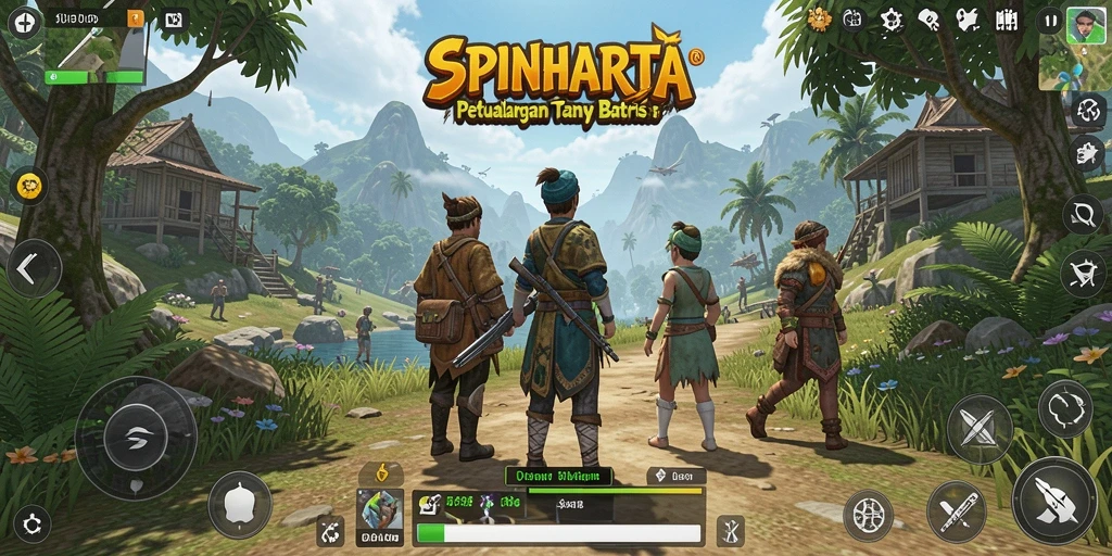 Tampilan gameplay SPINHARTA dalam dunia terbuka yang menakjubkan.