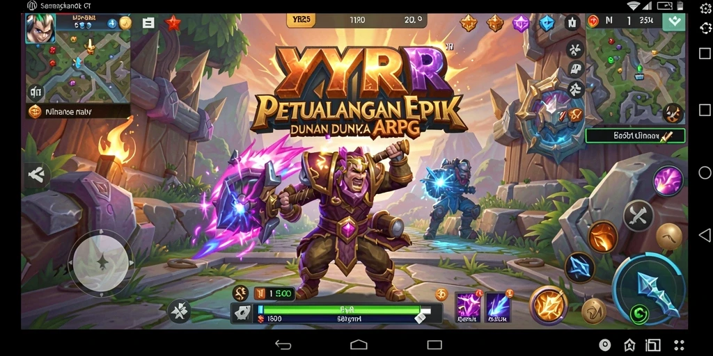 Tampilan seru gameplay ARPG di YYRR dengan pertarungan epik.